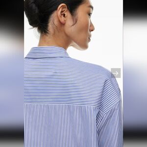 Babaton Blue and White Striped Shirt Sz 2